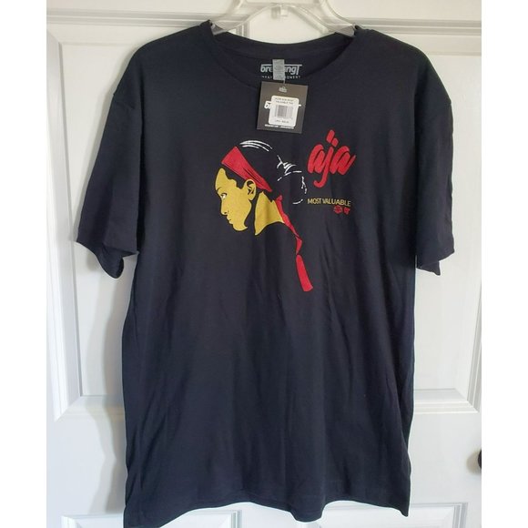 Breaking T Other - Aja Wilson Most Valuable Player Womens Basketball Sz Large T-Shirt Black WNBPA